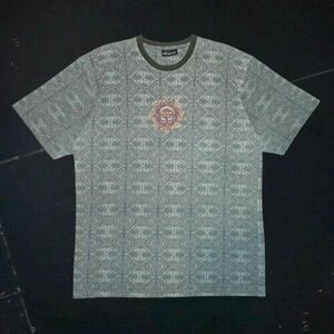 Vintage 90s Y2k No Boundaries Renegade Tribal Trippy Raver Cyber AOP T-shirt XL 海外 即決