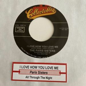 Paris Sisters 45 I Love / How You Love / Me / All Through the Night NEW unplayed 海外 即決