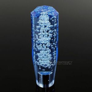 JDM Universal Octagon Crystal VIP Manual MT Bubble Shifter Shift Knob 150mm BLUE 海外 即決