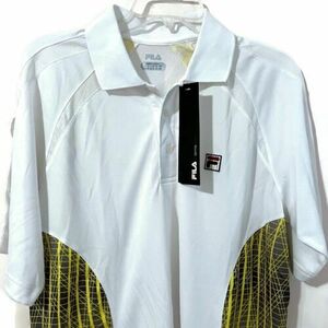 NWT Vintage Fila Tennis Mens Center Court White Tennis Shirt Size Medium 海外 即決