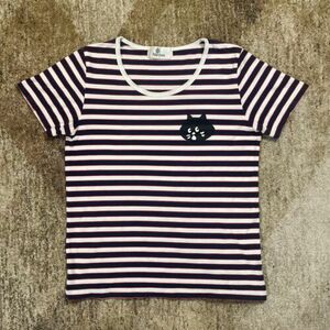 Ne-Net Rare Vintage Ne Ne Cat Striped Issey Miyake Tee 海外 即決