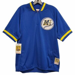 SEATTLE MARINERS Jersey Adult Large Blue KEN GRIFFEY JR #24 Retro MITCHELL NESS 海外 即決