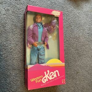 VINTAGE 1989 WESTERN FUN KEN BARBIE DOLL MATTEL NEW IN ORIGINAL BOX # 9934 NRFM 海外 即決