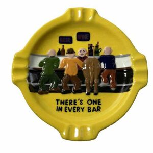 Vintage Novelty There's One In Every Bar 'Jackass' Ceramic Ashtray Trinket Dish 海外 即決