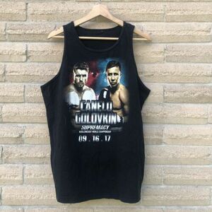 Canelo Alvarez vs Golovkin GGG Boxing rap tee style graphic shirt Double Sided S 海外 即決