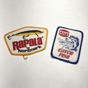 Vintage Fishing Patch Rapala Nor Mark Penn Reels Catch Fish Lure Retro 1970s Lot 海外 即決