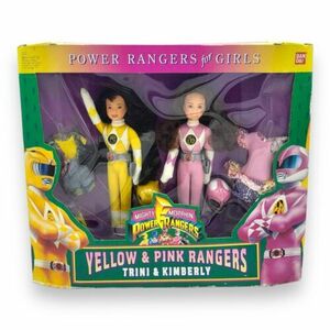 Vintage 1994 Mighty Morphin Power Rangers For Girls Yellow Trini & Pink Kimberly 海外 即決