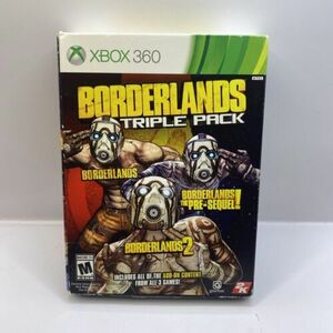 Borderlands Triple Pack (Microsoft Xbox 360, 2015) Very Clean Tested And Working 海外 即決