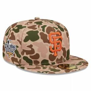 New Era 59FIFTY San Francisco Giants Duck Camo ‘10 World Series Hat Men Sz 7 3/8 海外 即決