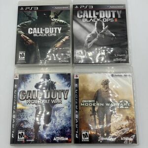 Call of Duty PS3 Lot (4) COD Black Ops 1, 2 + World At War + Modern Warfare 2 海外 即決