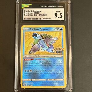 ポケモン TCG Radiant Blastoise - 018/078 ポケモン GO Radiant Rare - CGC 9.5 海外 即決