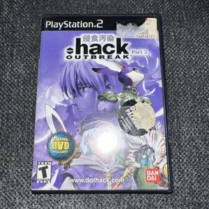 Dot .Hack Outbreak Part 3 (Sony Playstation 2 PS2) Both Disks Tested Working 海外 即決