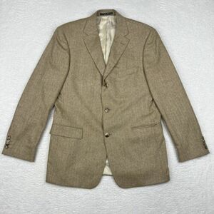 Hugo Boss Blazer Mens 42 R Beige Cashmere Sport Coat Suit Jacket 3 Button USA 海外 即決