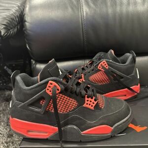 25.5cm(US7.5) - Jordan 4 Retro Mid レッド Thunder 海外 即決