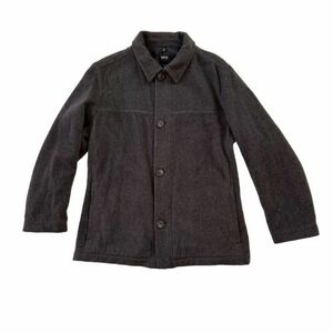 HUGO BOSS Gray Wool Cashmere Mens Button Down Coat Jacket 42R Made In Poland 海外 即決