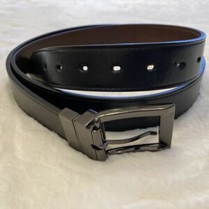 Mens Coated Leather Black Belt Modern Style Belt size 50 See Pictures 海外 即決