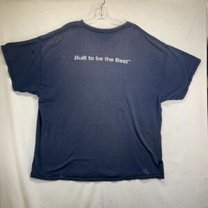 Vintage Construction Worker T Shirt Mens XL Thin Sun Faded Blue Wear Thrash Worn 海外 即決
