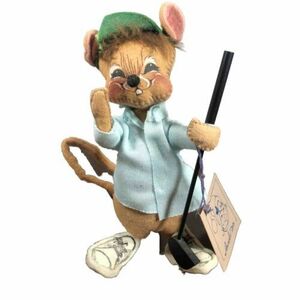 Vintage Annalee Doll Golf Mouse 1992 Golf Club And Hat Cute Expression No Base 海外 即決
