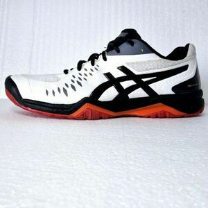 アシックス Gel Challenger 12 Tennis Court Men's Shoes Size 11 White Black レッド - CLEAN 海外 即決