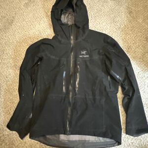 Made In Canada Arc'teryx Alpha SV Jacket Men's Large Black *ZIPPER ISSUE* 海外 即決