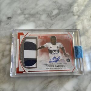 2022 MLS Topps Renaissance Auto Patch Deiber Caicedo RC Jersey # 1/5 海外 即決