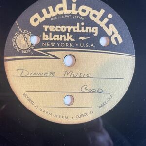 12" 78 RPM Audiodisc Recording-Harvest of Stars 5/7/50, Dinner Music 海外 即決