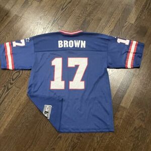 New York Giants Brown Jersey Starter Mens Size L/XL Blue Dave 海外 即決