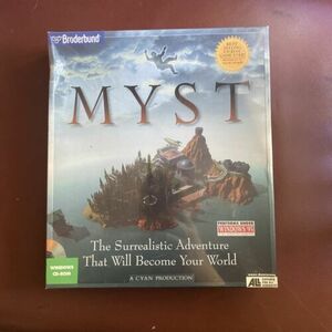 Myst CD-ROM Windows 95 Big Box PC Game 1996 Broderbund - NEW & SEALED 海外 即決