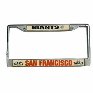 [VINTAGE] San Francisco Giants - Metal License Plate Frame MLB - Silver 海外 即決