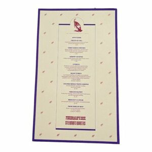 Disney Empress Lilly Menu Fishermans Deck Steermans Quarters Thanksgiving 1990 海外 即決