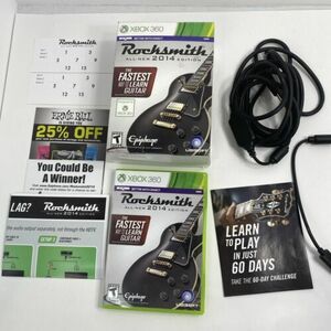 Rocksmith 2014 Edition (Microsoft Xbox 360, 2014) With Cord Games And Inserts 海外 即決