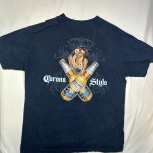 Vintage Y2K Corona Beer Style Graphic T Shirt Bikini Girl 2003 Fifth Sun Size XL 海外 即決