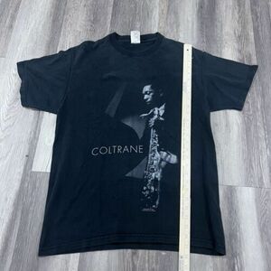 Vtg John Coltrane Gear Inc. Jazz Saxophone Black T-shirt Size LARGE 海外 即決