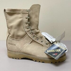 Bates Army Flight Combat Boots Men 10 W ブラウン スエード Gore-Tex ビブラム USA NOS NEW 海外 即決