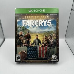 Brand New - Far Cry 5 Gold Edition Steelbook W DLC - Xbox One - Factory Sealed 海外 即決
