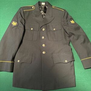 Male Army Service Uniform ASU Dress Blue Enlisted Coat Jacket 37 Short Classic 海外 即決
