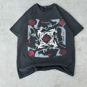 Vintage Red Hot Chili Peppers T-Shirt XLarge Giant Black 1992 Blood Sugar Magik 海外 即決