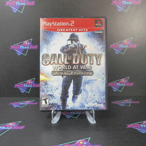 Call of Duty World at War Final Fronts GH PS2 PlayStation 2 AD/D.. - (See Pics) 海外 即決