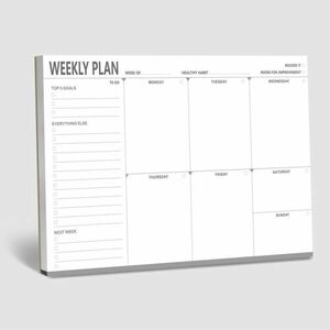 Weekly Planner Desktop List Note Pad To Do with Magnet Mountings for... 海外 即決