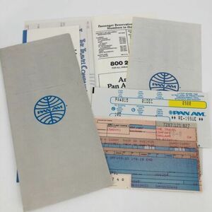 Vtg 1991 Pan Am Airlines Economy Boarding Pass Travel Docs JFK to Norfolk 海外 即決