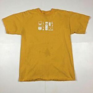 Apple Computers Multiple Choice Mac Ipod Suffle Yellow T-Shirt Sz Medium 海外 即決