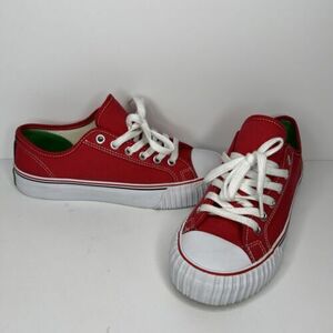 PF Flyers Shoes メンズ US 6 レッド キャンバス Posture Foundation Vulcanized Rigid Wedge 海外 即決