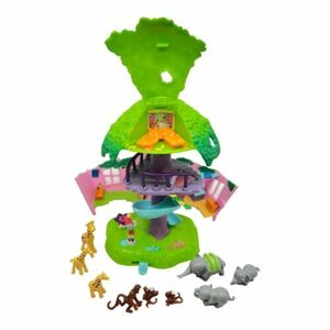 VTG 2000 Polly Pocket Jungle Pets Tree House w/ Figures Mattel 海外 即決