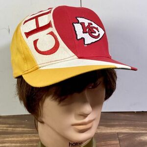 Kansas City Chiefs Vintage 90's Eastport Side Spell Out Snapback Cap Hat! 海外 即決