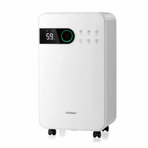 Durab32 Pints Dehumidifier with Sleep Mode and 24H Timer for Home Basement-White 海外 即決