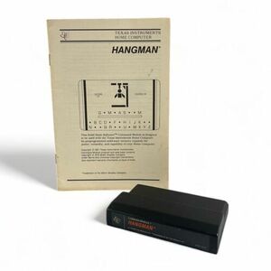 VTG 1979 Hangman TI-99/4A Parker Brothers Video Game WORKS 海外 即決