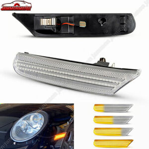 Dynamic Amber LED Side Marker Lights Lamps For 97-04 Porsche Boxster 986 911 996 海外 即決