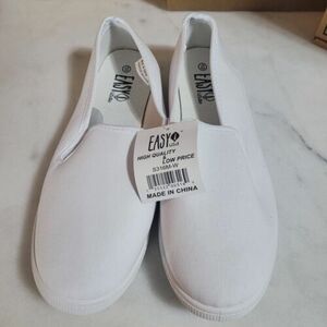 メンズ Canvas Loafers Sneakers Slip On Fashion Boat Deck Shoes サイズ28cm(US10) NWT 海外 即決