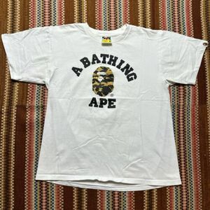 Vintage A Bathing Ape Bape Camo Monkey Logo Streetwear Shirt Size M 海外 即決