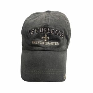 New Orleans Hat French Quarter Cap N'awlins Cotton Strapback Gray Adjustable 海外 即決